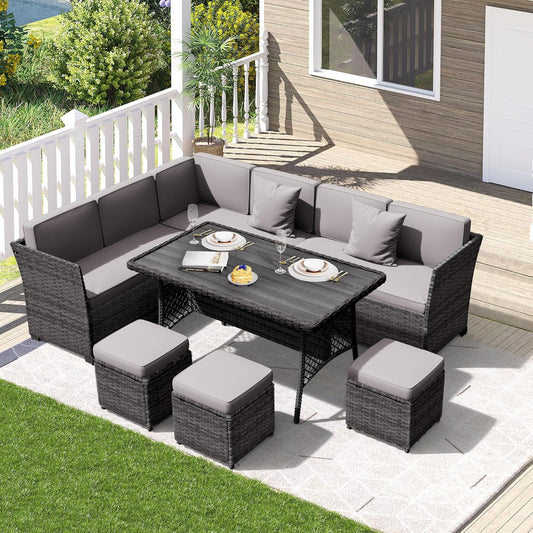 7 Pieces Patio Dining Sets - 6227LG -2 - Image 1