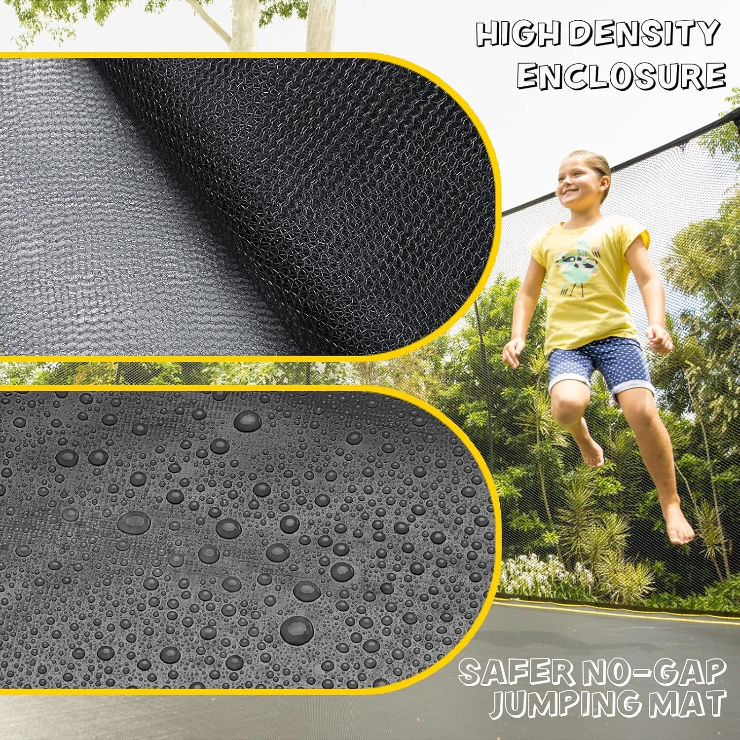 8FT Trampoline with Safety Enclosure Net - Green - Image 6