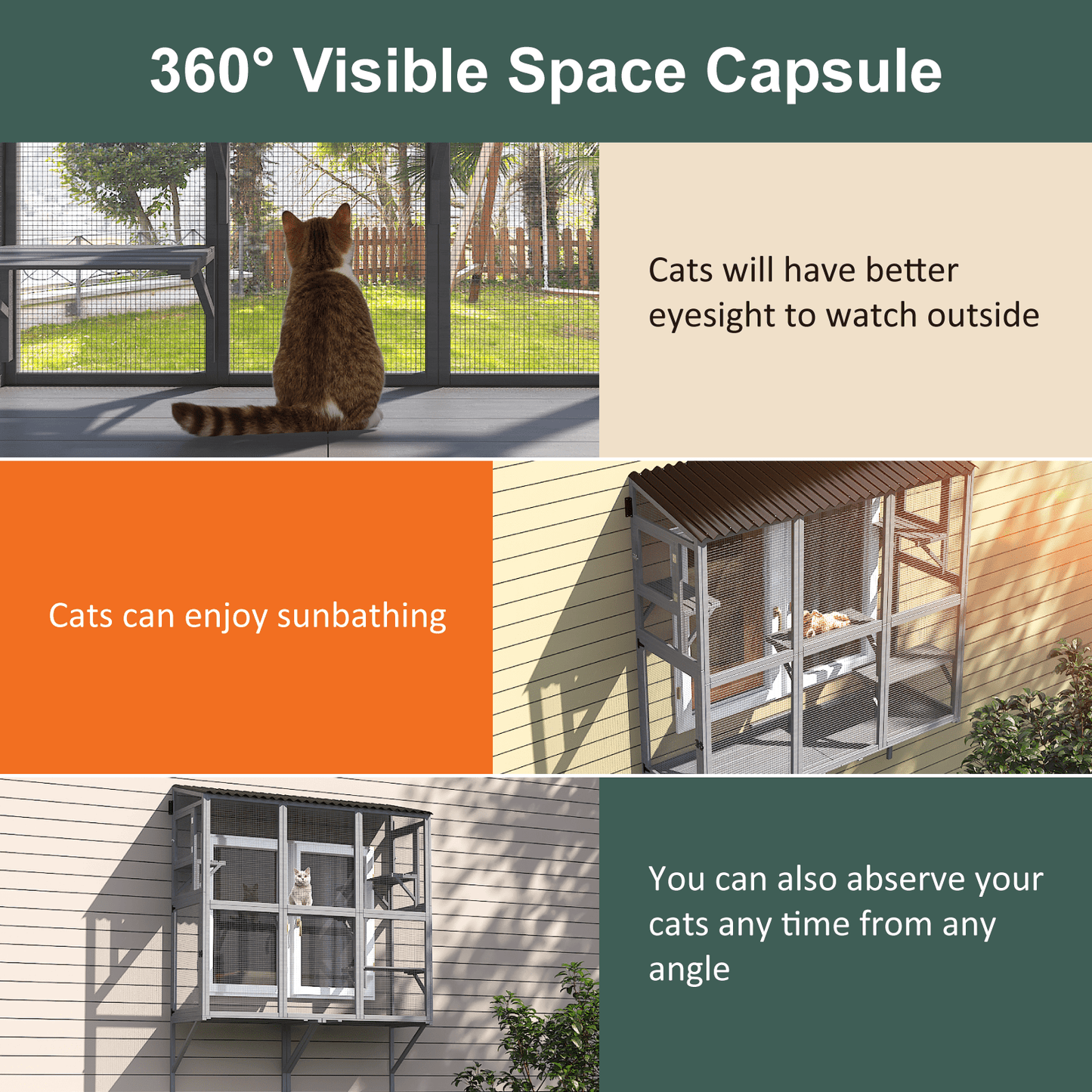 Cat Window Catio for Indoor Cats with 4 Jump Platforms - Image 5