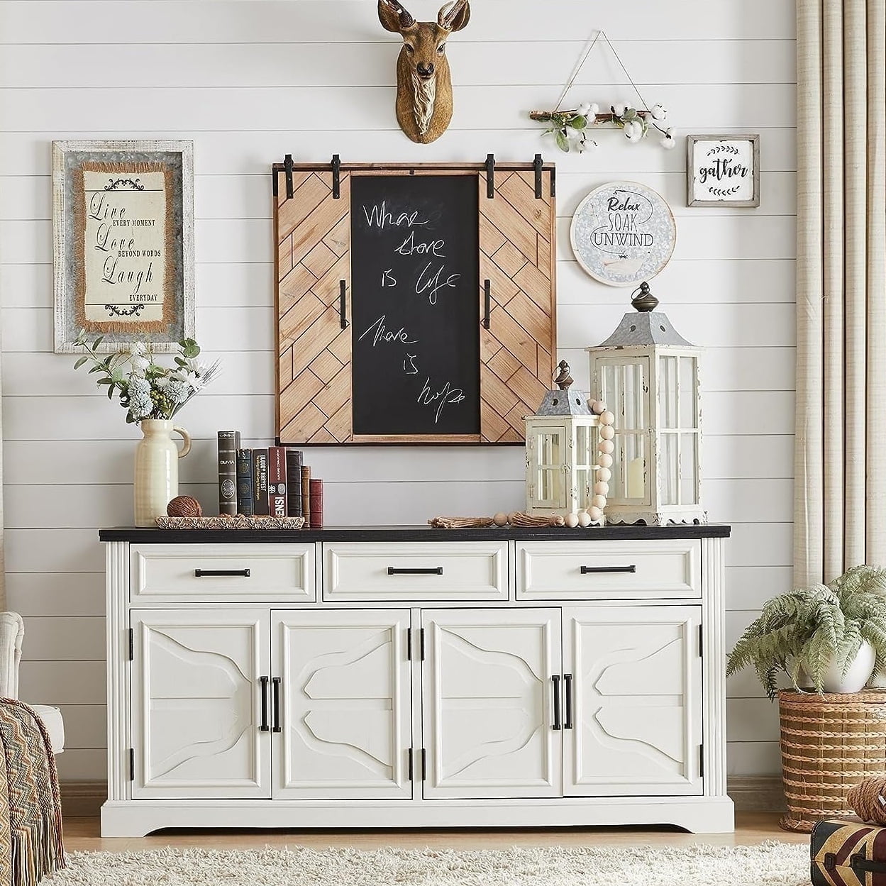 66'' Wide Buffet Cabinet for Dining Room - Image 6