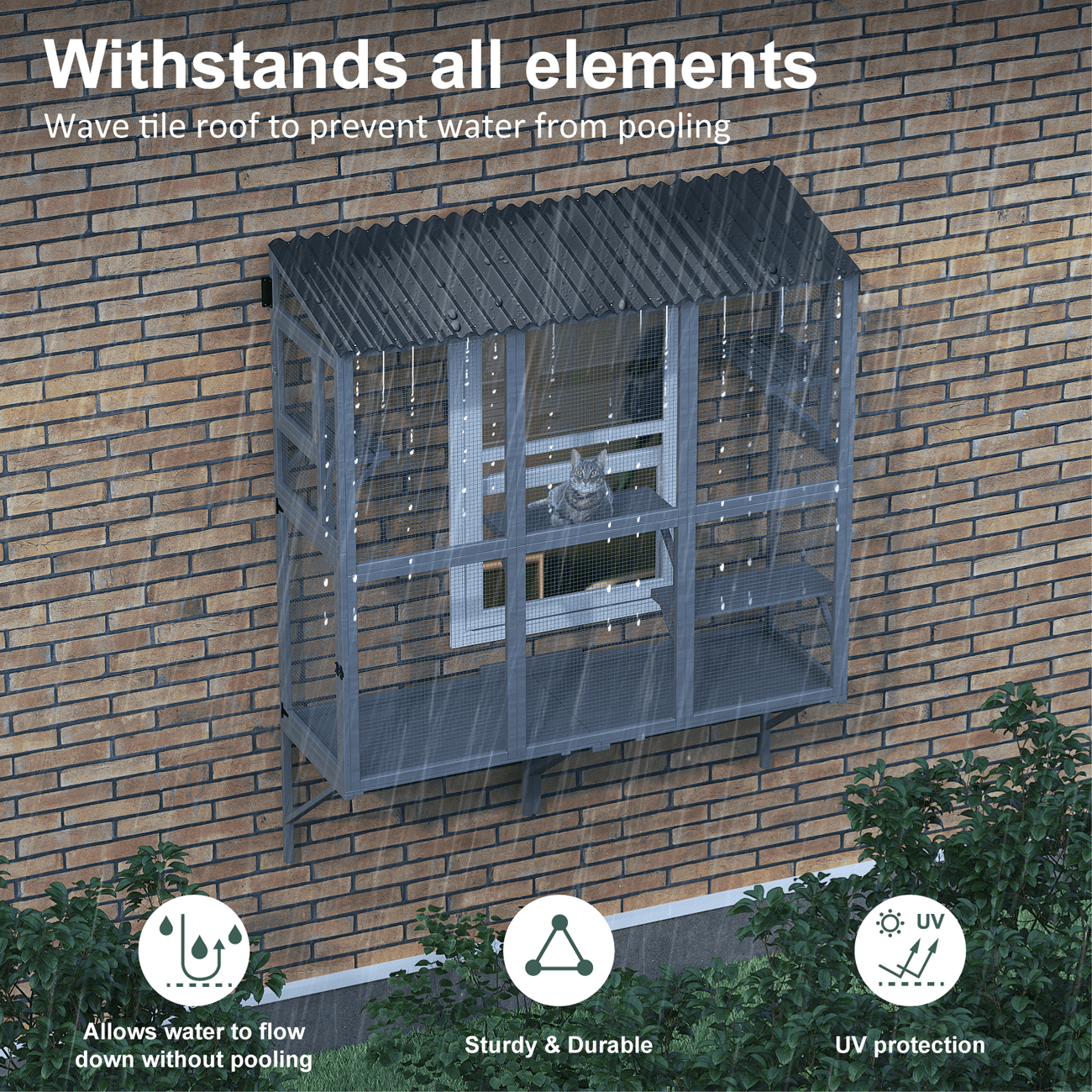 Cat Window Catio for Indoor Cats with 4 Jump Platforms - Image 4