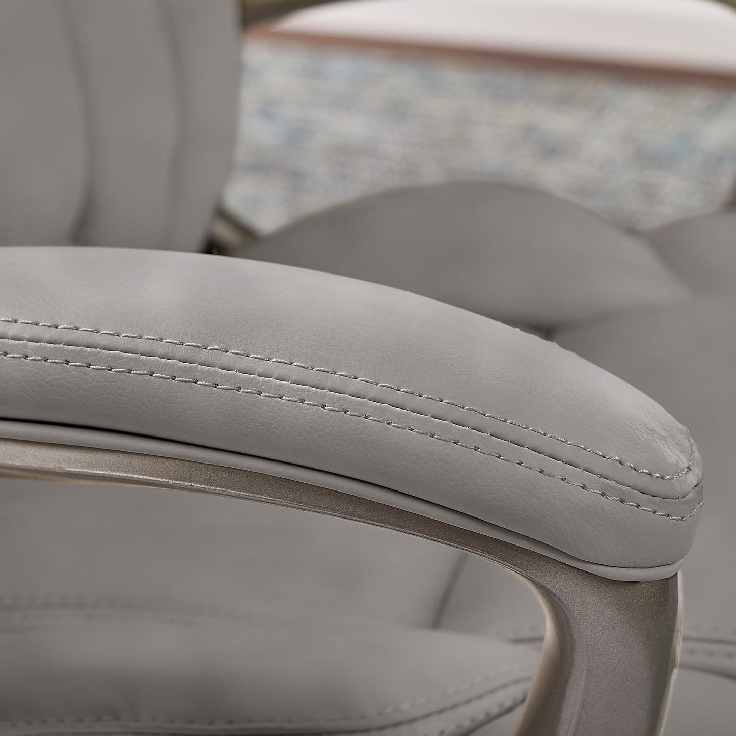 Serta Works Bonded Leather Executive Office Chair Harvard Gray - Image 2