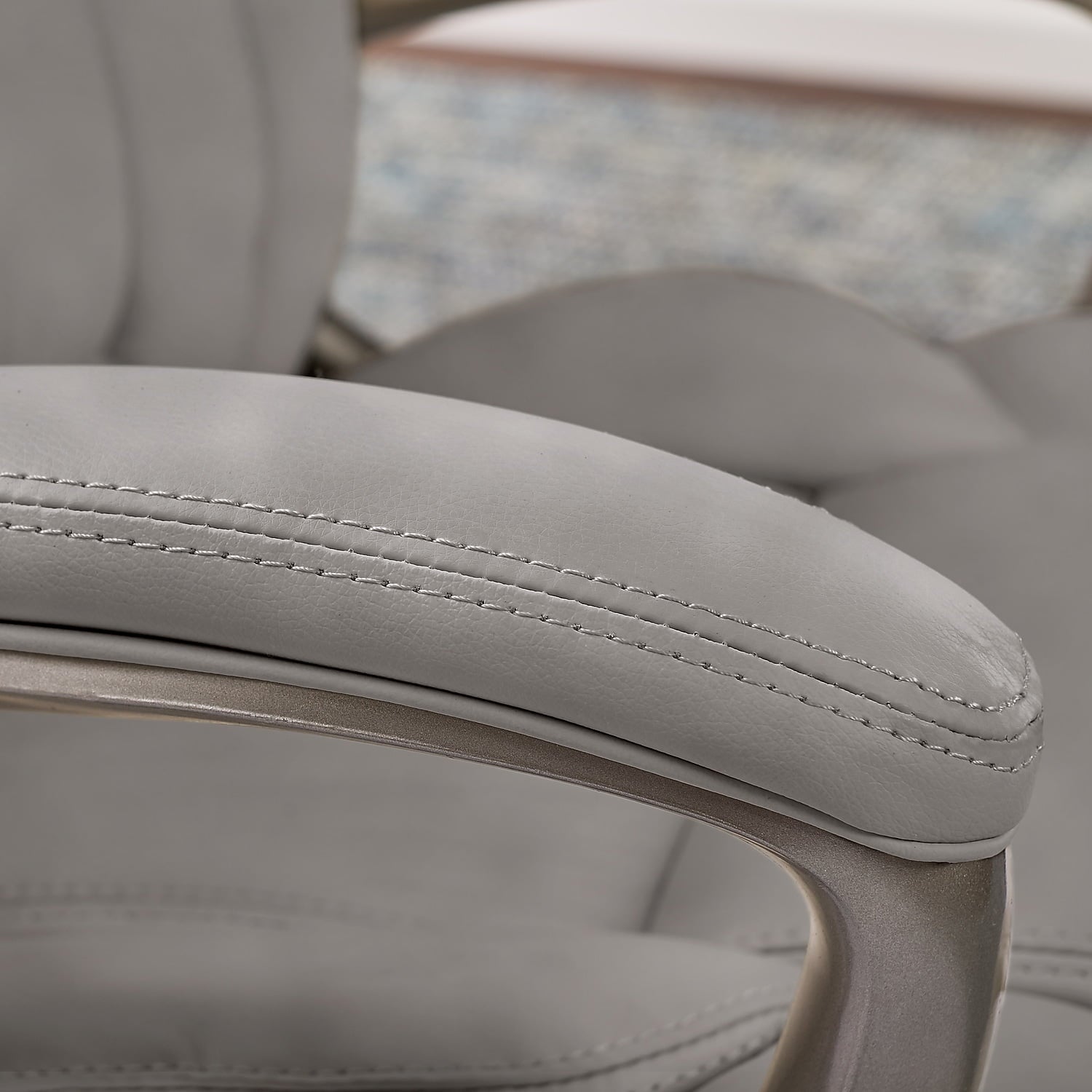 Serta Works Bonded Leather Executive Office Chair Harvard Gray - Image 2