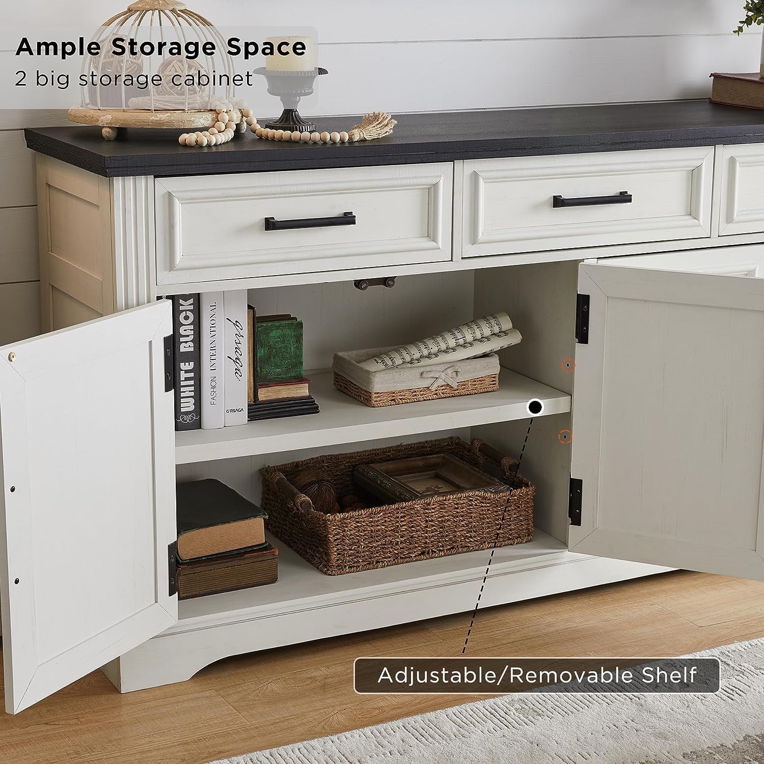 66'' Wide Buffet Cabinet for Dining Room - Image 5