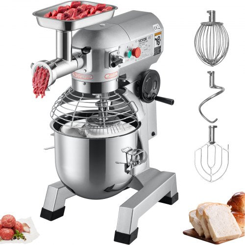 Commercial Stand Mixer, 20Qt Stainless Steel Bowl, 1100W 2 in 1 Multifunctional Electric Food Mixer - Image 1