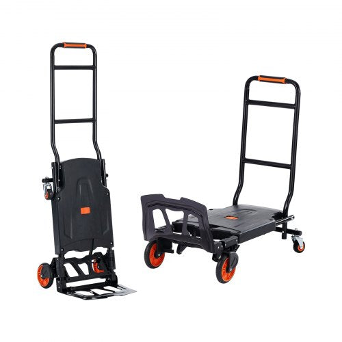 Aluminum Hand Truck, 2 in 1, 300 lbs Load Capacity - Image 1