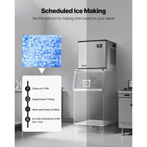Commercial Ice Maker Machine - Head 360 lbs/Day Self-Cleaning Ice Machine - Image 8