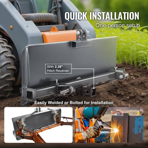 Universal 3-point Skid Steer Plate - Image 1