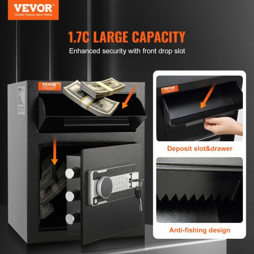 1.7 Cub Depository Safe, Deposit Safe with Drop Slot - Image 1