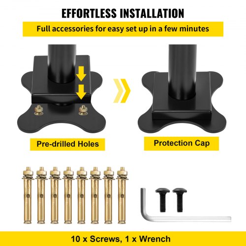  Outdoor Stair Railing Kit, 4 FT  - Image 1