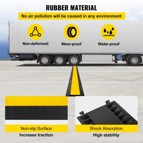  5 Channel Cable Protectors Extreme Rubber Cable Ramps - Image 2