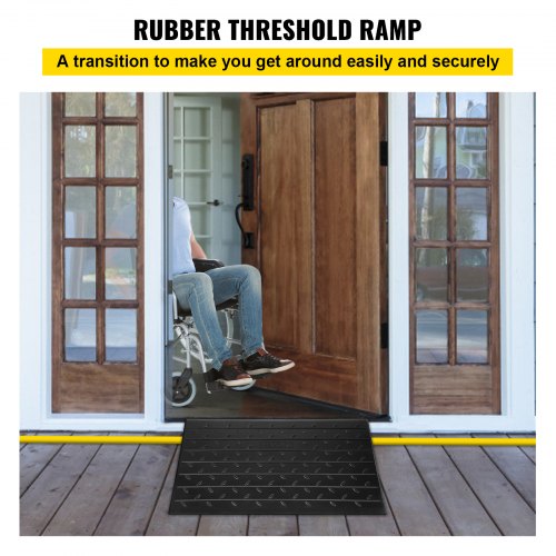  Rubber Threshold Ramp, 2.6" - Image 1